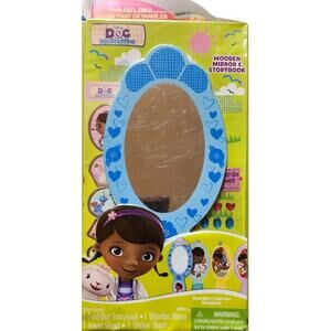 Disney Junior Doc McStuffins Wooden Mirror And Storybook New In Package 2016